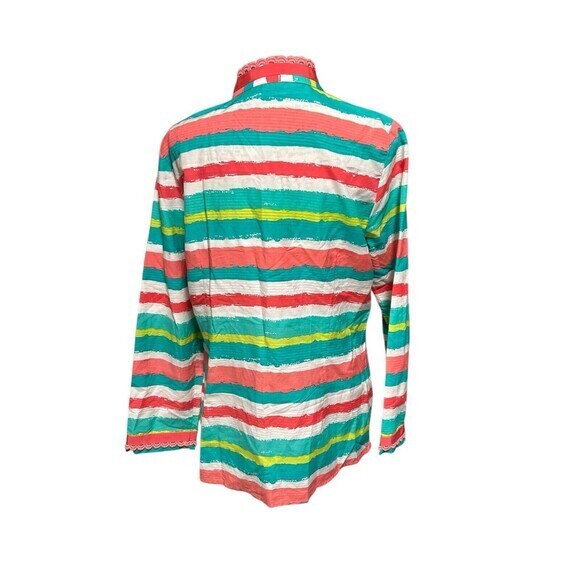 VINEYARD VINES Cotton Silk Blend Preppy Multi Color Striped tunic‎ M whimsical - Picture 4 of 8